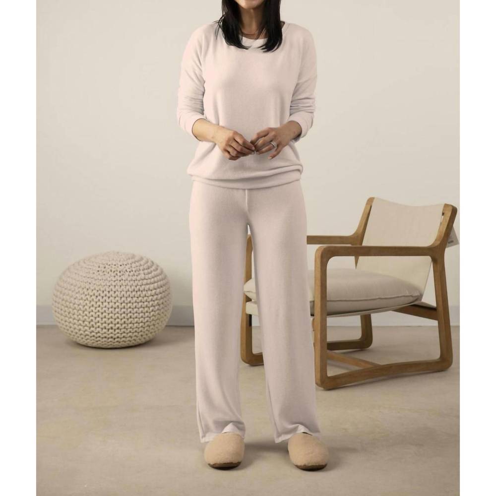 NEW ASPEN DREAM cozy long sleeve top in rosewater